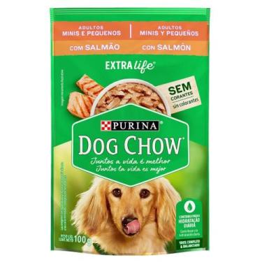 Imagem de Ração Úmida Sachê Dog Chow Sabor Salmão para Cães Adultos de porte Min