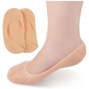 Imagem de 1 Par Meias De Silicone Hidratante Cicatrizante Saúde Dos Pés Protetor Anti-rachaduras nos Pés Meias para Prevenir a Ferramenta Meias Hidratantes de Silicone para Hidratar o Calcanhar