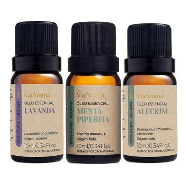 Imagem de Óleo Essencial Via Aroma Lavanda + Menta + Alecrim Kit 03