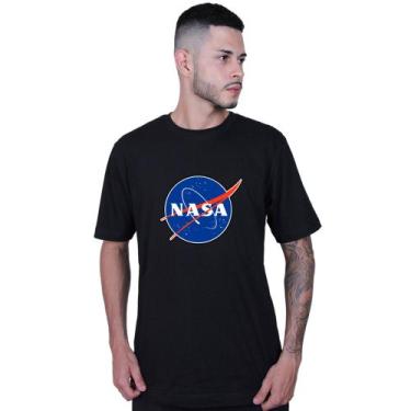 Imagem de Camiseta Tradicional Unissex Algodão Moda Geek Nerd Nasa U.S.A - Lafre