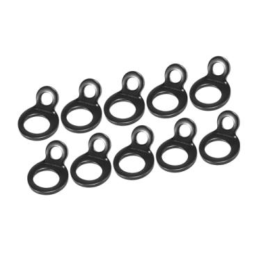 Imagem de A ABSOPRO 10 peças de aço inoxidável ganchos de ancoragem anéis de alça multiuso para motocicleta, bicicleta suja, quadriciclo, caminhão de reboque para garagem, preto, item de substituição
