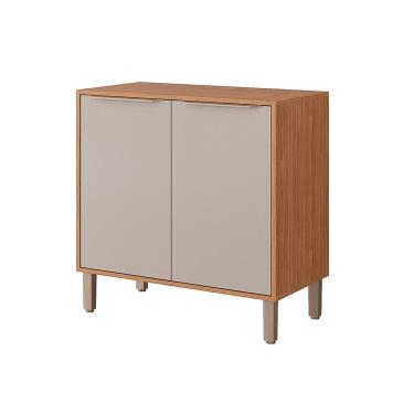 Imagem de Gabinete de Cozinha Modulado Balcão p/ Cooktop Divina c/ 2 Portas 80cm Freijo/Off White - MGM