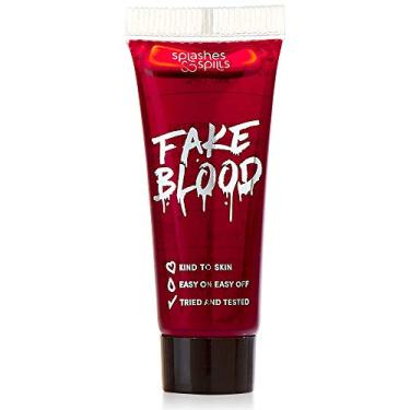 Imagem de Sangue falso realista – Tinta facial e corporal – 30 ml – Fantasia de faz de conta e maquiagem da Splashes & Spills – Fórmula nova e melhorada! (30 ml)