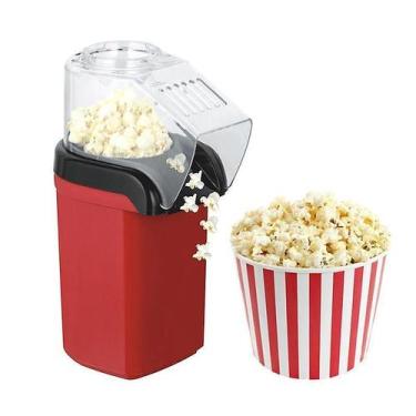 Imagem de Mini Pipoqueira Elétrica 1200W Sem Óleo Prática - BR, Bivolt