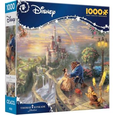 Imagem de Ceaco - Disney - Thomas Kinkade - A Bela e a Fera se apaixonando - Quebra-cabeça de 1000 peças para adultos - Quebra-cabeça desafiador perfeito para noites de jogos