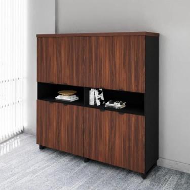 Imagem de Armário Estante de Escritório 8 Portas de Abrir 2 Nichos F5 - F5 Offic