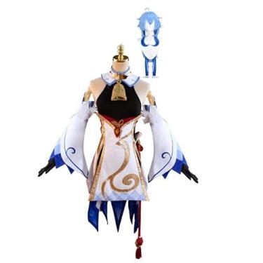 Imagem de Cosplay Life GANYU Genshin Impact Conjunto completo de fantasia de anime RPG com peruca para cosplay Venti Klee Hu Tao (M)