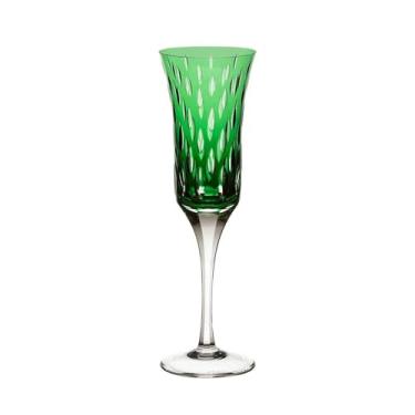 Imagem de Taça de champagne em cristal Strauss Overlay 225.107.152 190ml verde escuro