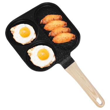 Imagem de Frigideira antiaderente dividida para fogão, panela de café da manhã, frigideira versátil de 3 seções para grelhar café da manhã, frigideira quadrada, frigideira antiaderente para gás, elétrica