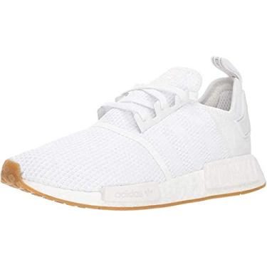 Imagem de adidas Originals Tênis masculino NMD_r1 Primeknit, Branco/branco cristal., 6