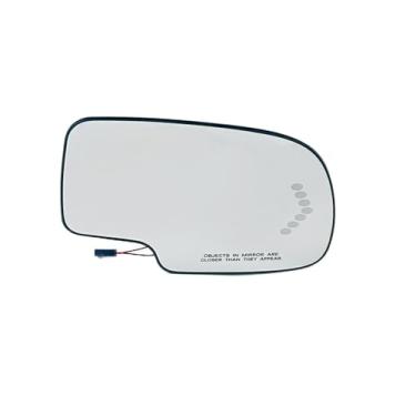 Imagem de SIEMID Vidro espelhado lateral do passageiro aquecido com seta para Cadilla.c Escalade Chevrole.t Silverado Suburban Tahoe Avalanche GM.C Sierra Yukon Substituição de vista lateral convexa GM.C Sierra