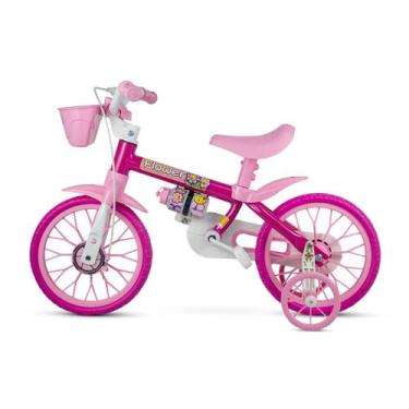 Imagem de Bicicleta Rosa Nathor Flower Infantil Aro 12 Menina Cestinha Rosa