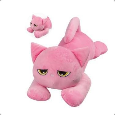Imagem de Xuxão Pelúcia Gigante Gato Travesseiro Almofada Fofo Macio Infantil Presente (Rosa)