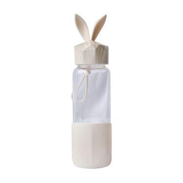 Imagem de Garrafa Vidro Rabbit Bottle Capa Silicone e Tampa Plástica