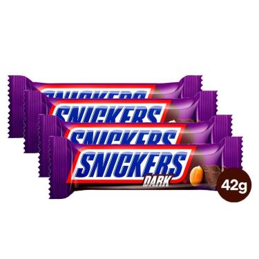 Imagem de Kit 4 Chocolate Snickers Dark 42g