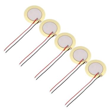 Imagem de uxcell 5 discos piezoelétricos 35 mm acústico captador transdutor microfones trigger buzzer bateria guitarra