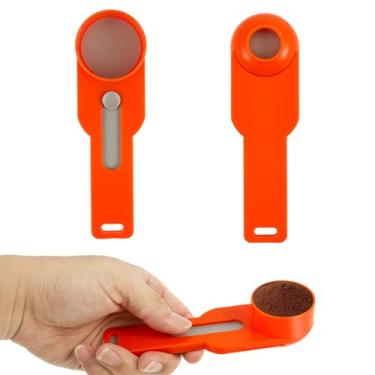 Imagem de UKQRRTC 3 colheres de café e funil, colher de medição para cápsulas de café recarregáveis reutilizáveis, textura premium, porção precisa, aderência confortável para café moído, chá, açúcar, proteína