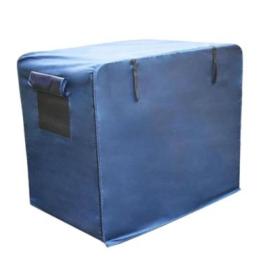 Imagem de Fenteer Capa para caixa de transporte de cachorro, capa para canil, respirável para proteção interna e externa, tecido Oxford redutor de luz, acessório para, Azul 79x54x73 Cm
