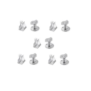 Imagem de Kit 5 Prendedor Fixador Trava Porta Cromado 809 Imab Piso