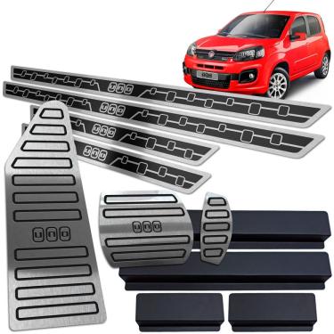 Imagem de Descanso Pedaleira Auto Soleira Preto Uno 2013 a 2020 4P