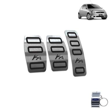 Imagem de Pedaleira Manual Em Aço Inox Ford Ka 1997 A 2007 Preto