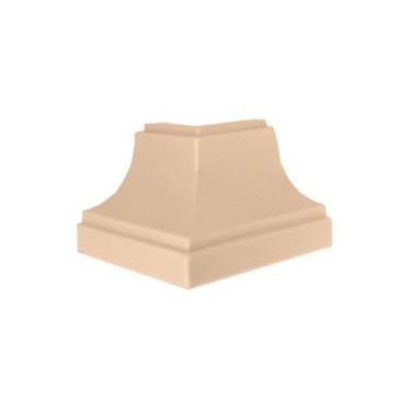 Imagem de Canto externo para acabamento de moldura em forro pvc cor nogueira /25