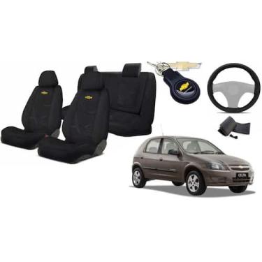 Imagem de Jogo Capas Tecido Elegantes para Assentos Celta 2008-2015 + Volante + 