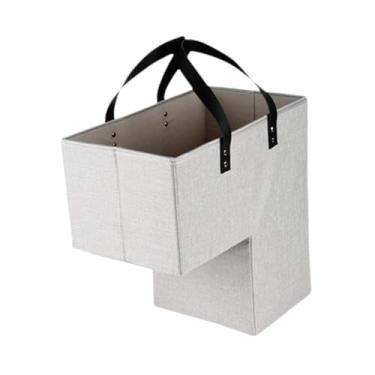 Imagem de Generic Caixa de armazenamento para escadas, organizador de armazenamento para escadas, cesto dobrável para escadas de madeira