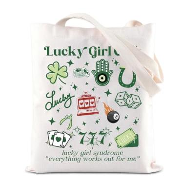 Imagem de KUIYAI 777 Casino Slot Machine Tote Bag Lucky 777 Club Gift Gambling Gambler Bolsa Lucked Up Horseshoe Dice Shamrock Gift, 777luckyclubts-us