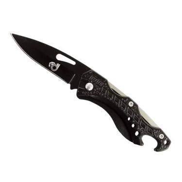 Imagem de Canivete em Aço Inox C/ Abridor Deyu (14,5cm) - ZD-090, Preto