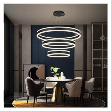 Imagem de Decoração Escandinava para Casa, Lustre de Escada (regulável), Lustres para Sala de Estar, Quarto e Sala de Jantar, Luminárias de Teto, Luminárias LED Internas Luminária Lustre