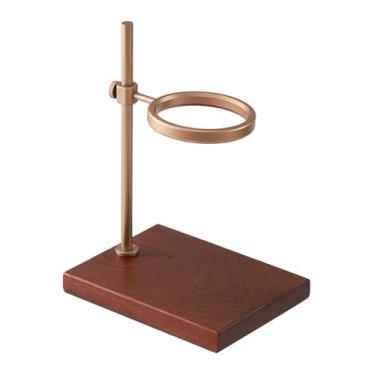 Imagem de Bothyi Suporte para gotejador de café, decoração de madeira multifuncional com base, acessórios para gotejador reutilizáveis,