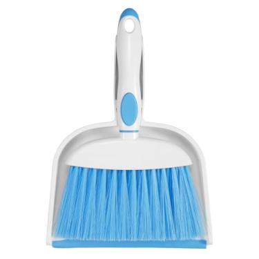 Imagem de NACENA Conjunto de frigideira e escova pequena, conjunto de mini vassoura e pá de lixo, conjunto de vassoura de mão pequena e escova com dentes para limpeza doméstica, gavetas, sofás, cuidados com