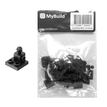 Imagem de MyBuild Bricks Creative Building Blocks Pack F502 - Build Mech Shoulder Section or Foot Plate Ball Joint 18 Pieces, Age 12+