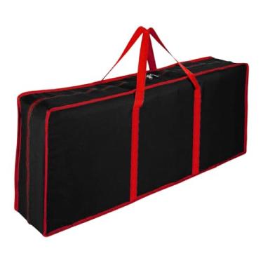 Imagem de ＫＬＫＣＭＳ Saco de armazenamento de papel de embrulho de Natal, organizador de papel de embrulho para decoração à prova de poeira, suporte de de para guirlanda, Preto