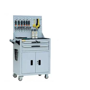 Imagem de Caixa de Ferramentas Caixa de ferramentas de rolamento com gaveta, caixa de ferramentas de alta capacidade com rodas, armazenamento de armário de ferramentas de aço móvel para armazém Caixa de Ferrame