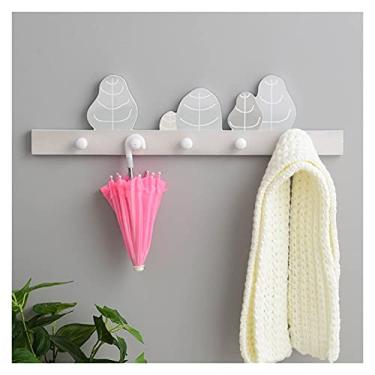 Imagem de Cabide de entrada para decoração de casa suporte de chave de madeira gancho de armazenamento de roupas ganchos de pendurar na parede ganchos de casaco cabide rack acessórios cabide chave fácil