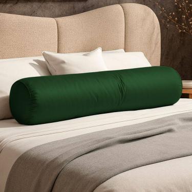 Imagem de Almofada Travesseiro Bastão Tubo Rolo Dot 140cm Macia Veludo Verde Escuro - Desk Design
