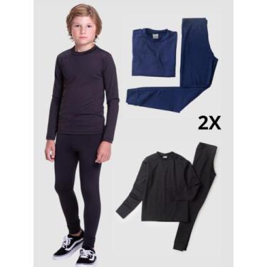 Imagem de Kit 2 Conjuntos Infantil Térmicos Masculino - Vida Costeira Oficial, 8