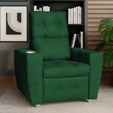 Imagem de Poltrona Idoso Reclinável 3 Posições Magazine - BL Decor, Verde