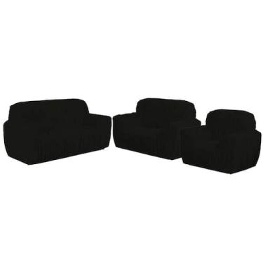 Imagem de Kit Capa De Sofá 3,2 E 1 Lugares 21 Elásticos Malha Gel Varias cores -