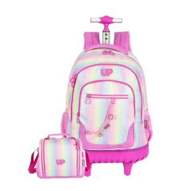 Imagem de Kit Escolar Degrade Up4You Mochila De Rodas + Lancheira
