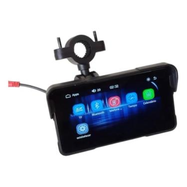 Imagem de ACM M05 Central Multimídia para Moto, Display Digital, Bluetooth, Antifurto