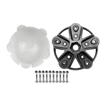 Imagem de MotiveTech Kit de tampa de cubo de roda de turbina eólica, peça de reposição confiável para moinho de vento, kit de parafusos e porcas pequenos, tampa de cubo, para 5 Lâminas