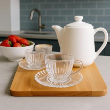 Imagem de Conjunto com 6 Xícaras + Pires de Vidro Brasiliano Coffee -110ml