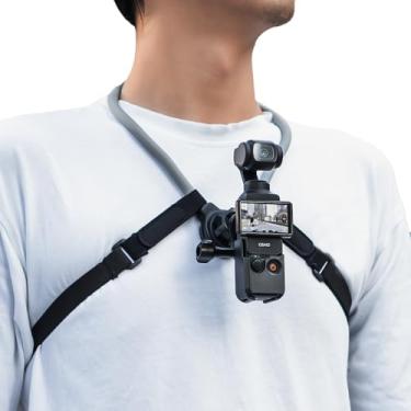 Imagem de Rugvis Pocket 3 Suporte magnético para pescoço, suporte para selfie de vídeo POV/Vlog compatível com DJI OSMO Pocket 3 Creator Combo, GoPro Hero 13/12/11