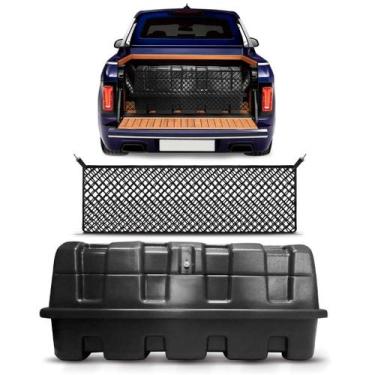 Imagem de Kit Rede Caçamba + Báu 140 Litros Para Pick-up Carga - SP ACESSÓRIOS