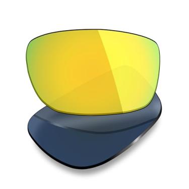 Imagem de Mryok Lentes de reposição polarizadas para óculos de sol Arnette Slickster AN4185, HD Polarized, proteção UV, resistente a impactos e ajuste perfeito - Ouro 24K