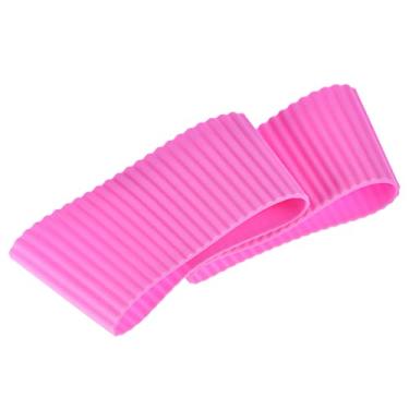 Imagem de Mangas para canecas, capas de silicone antiderrapantes protetoras resistentes ao calor, botas de garrafa de água, rosa, pacote com 2