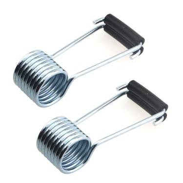 Imagem de Caishun 2 peças de mola de disco universal fecho de porta de metal dobradiça de metal com manga de borracha adequado para guarda-roupa/armário/portão de sala de armazenamento